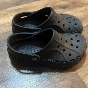 CROCS Kids Black Slip-On Sandals size 1